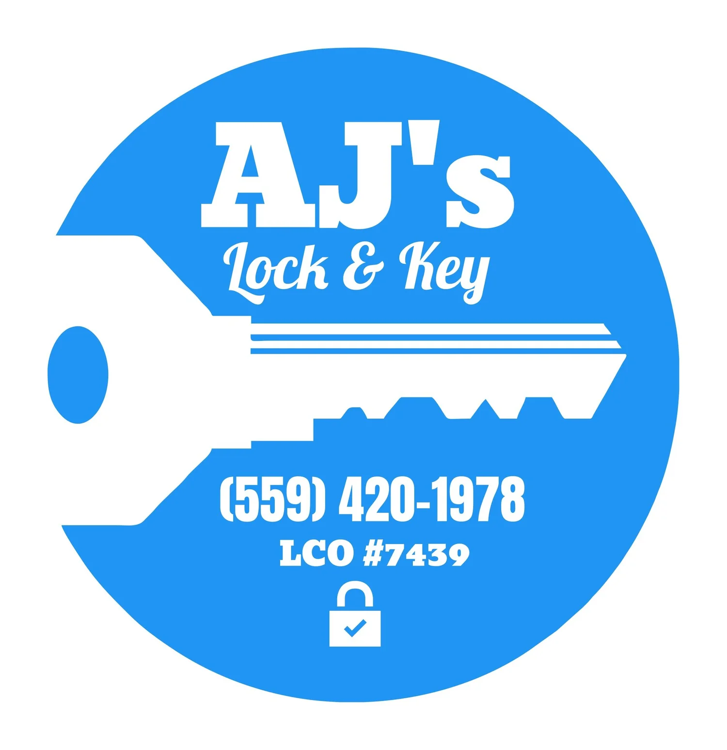AJ's Lock & Key logo