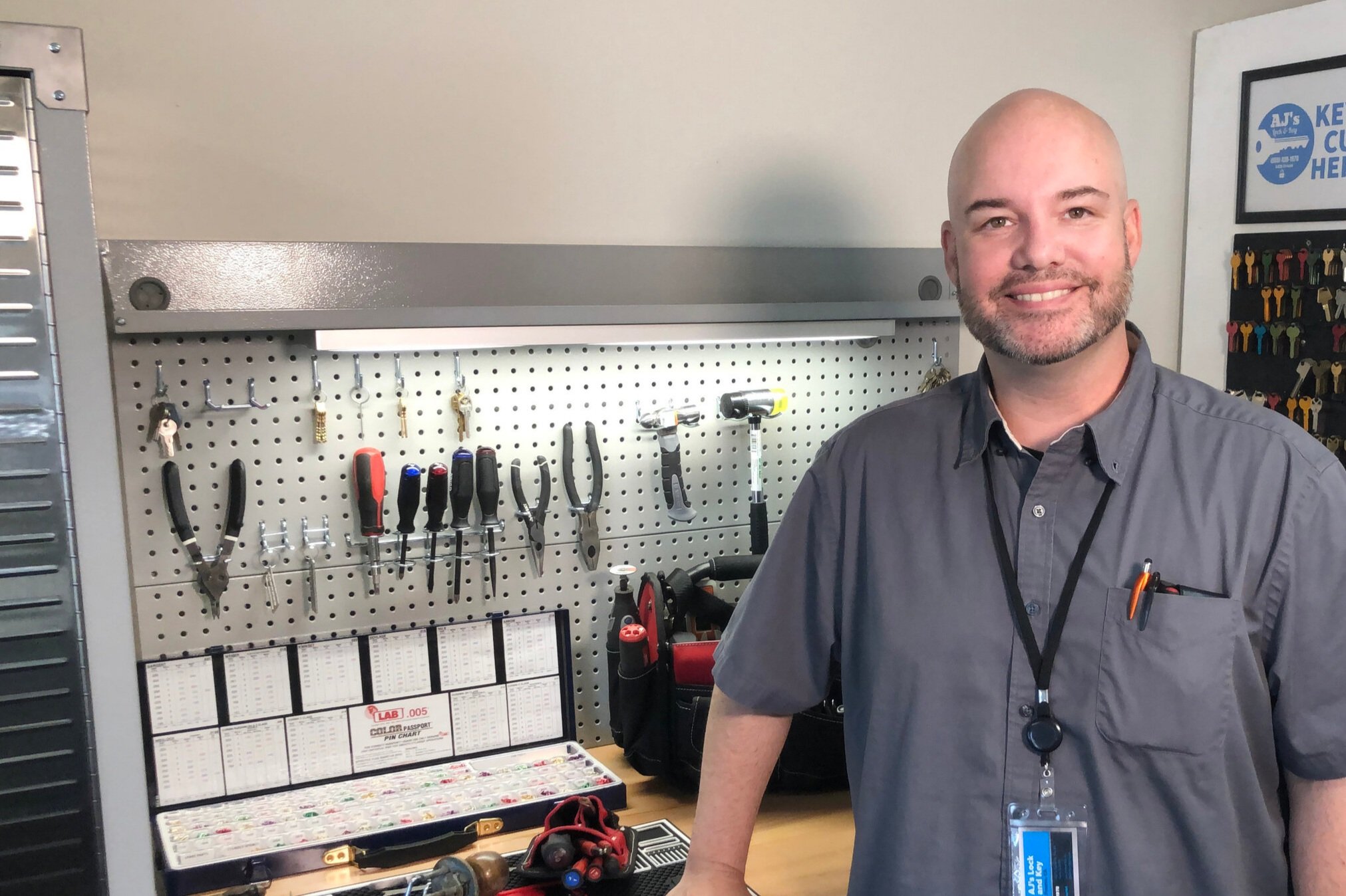 Alex Buntin, founder of AJ's Lock and Key, Fresno CA