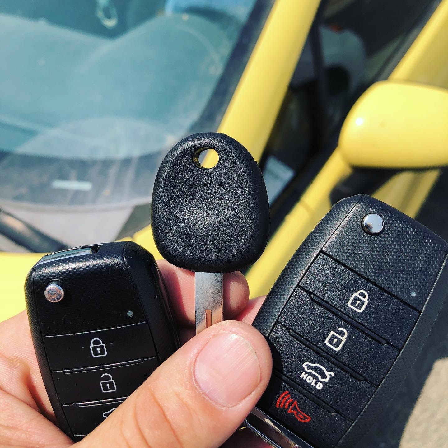 New car key fobs programmed for a customer's vehicle